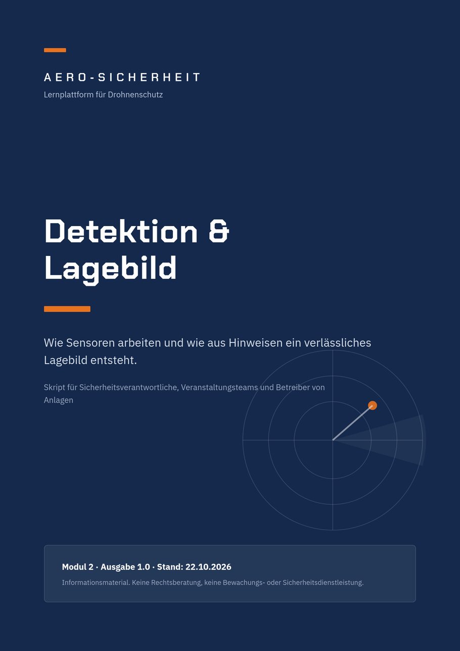 Seite 1 der Leseprobe: Titelblatt des Skripts „Detektion & Lagebild“